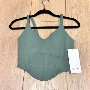 NWT Lululemon align corset tank A/B green size 6